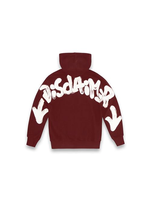 maglia cappuccio DISCLAIMER | 25IDS55100BORDEAUX BIANCA